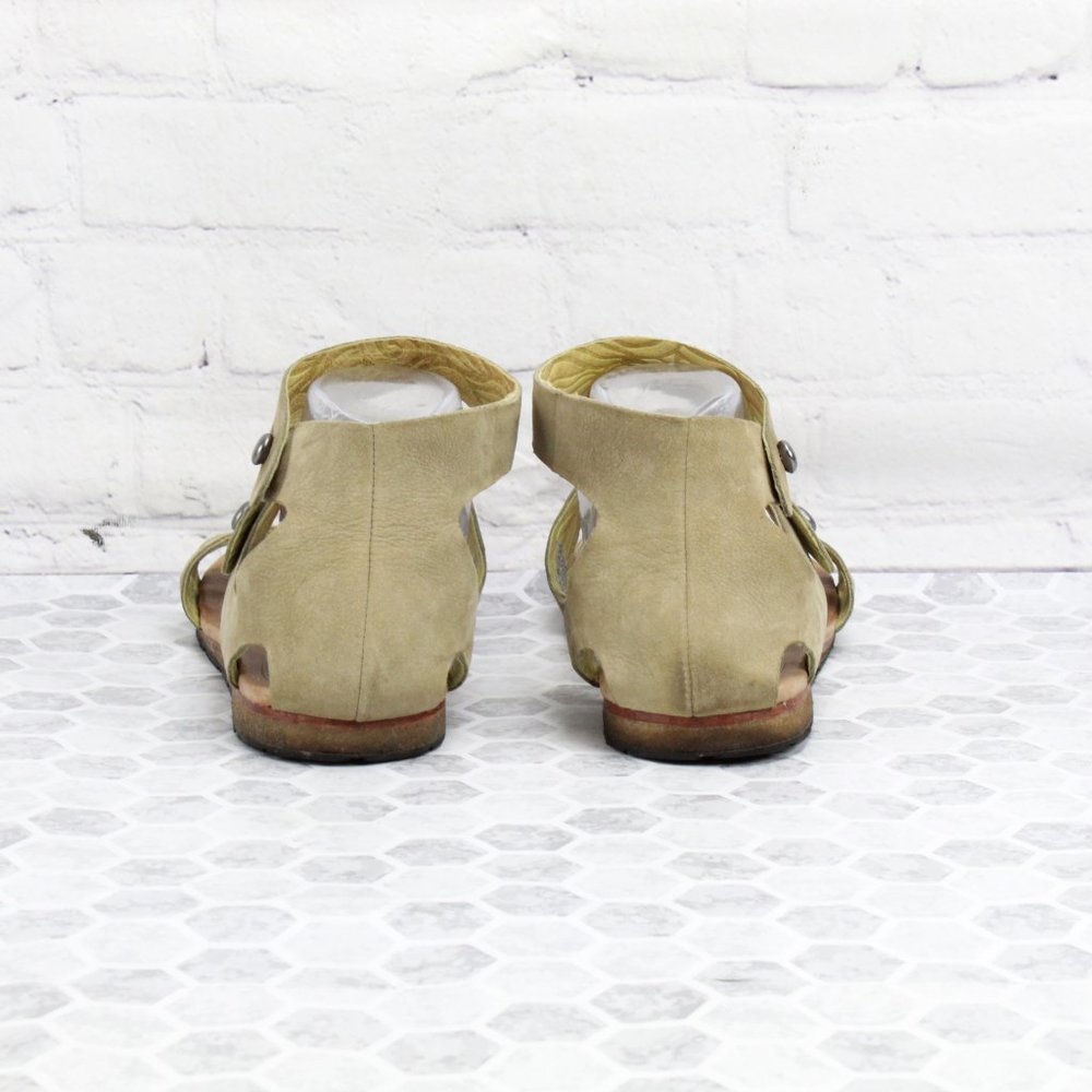 SALE! SIMPLE Brown Leather Gladiator Sandals 9.5 - Picture 5 of 8